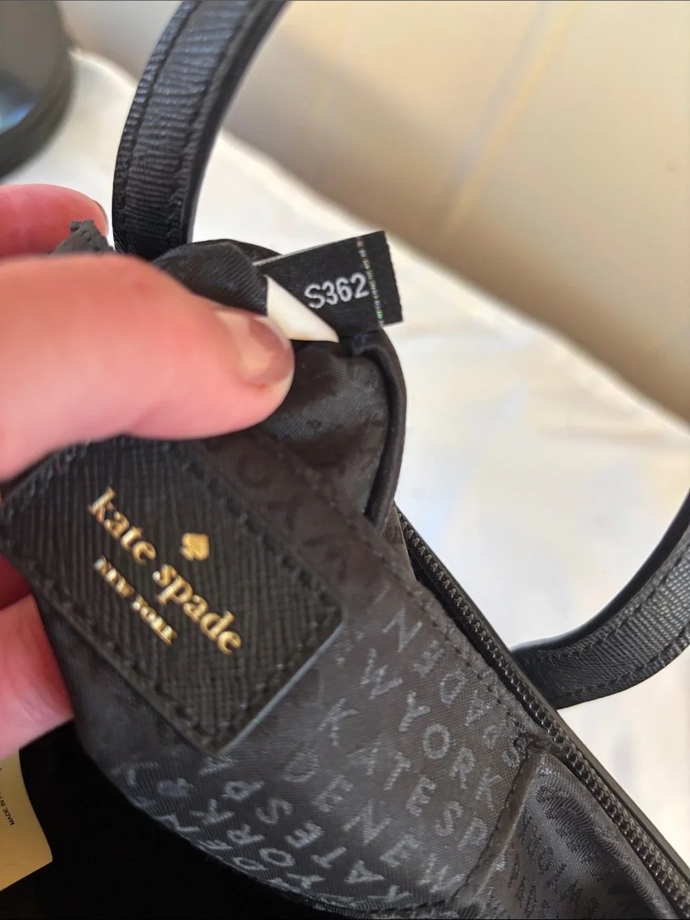 EUC Kate Spade Greta Court Ina Glitter Satchel Crossbody Bag Black